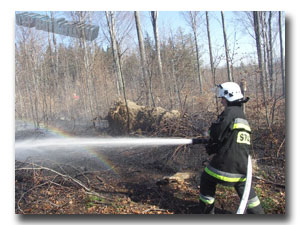 Pożar lasu w Makowicach