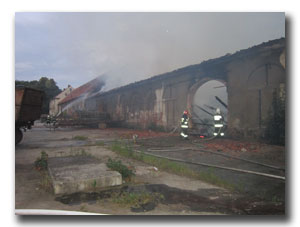 Pożar stodoły w Mokrzeszowie